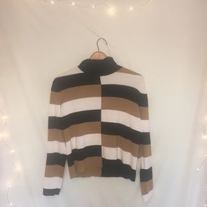 Striped Turtleneck Sweater